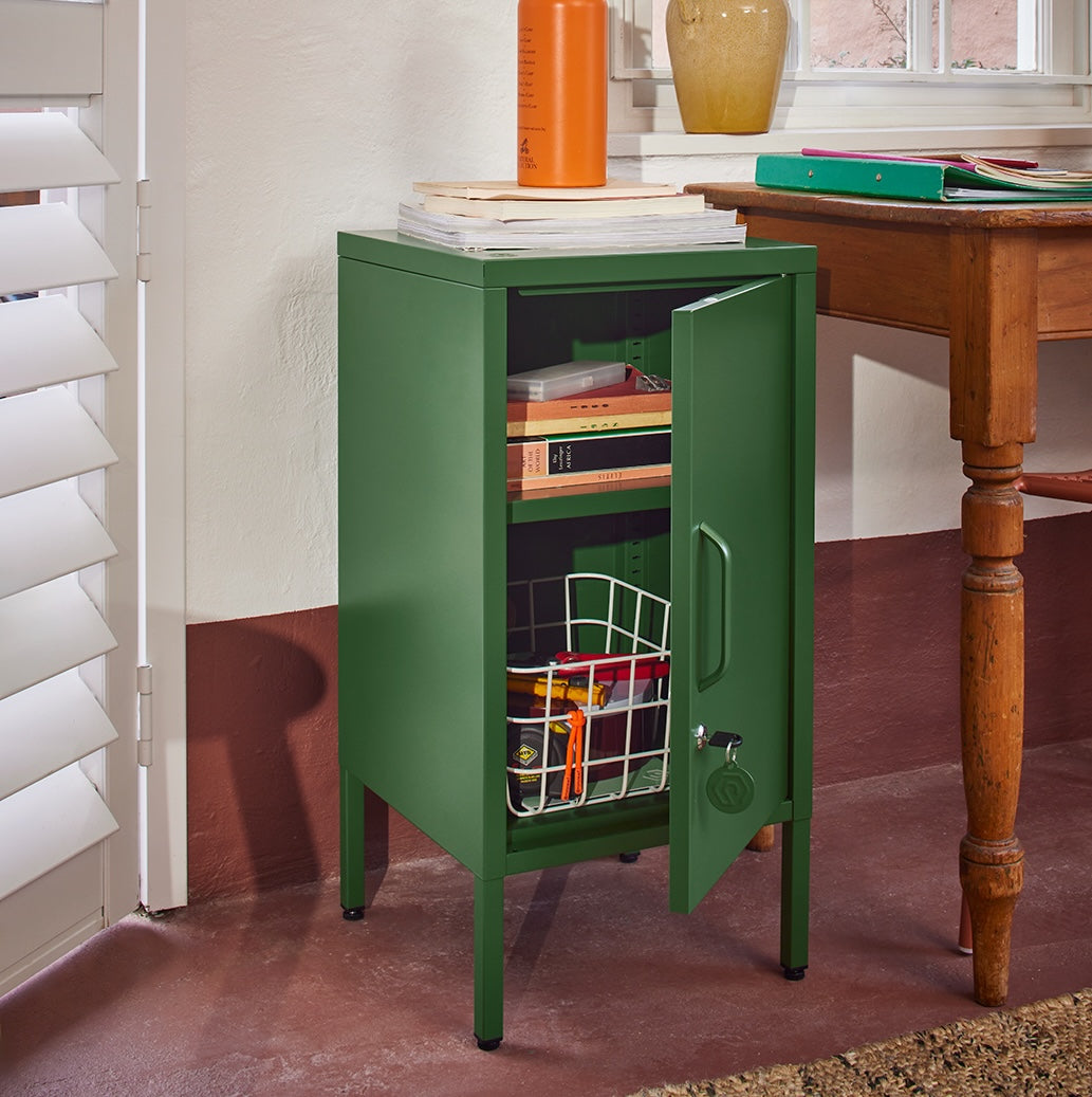 Sugar Cube Side Table - Dark Olive